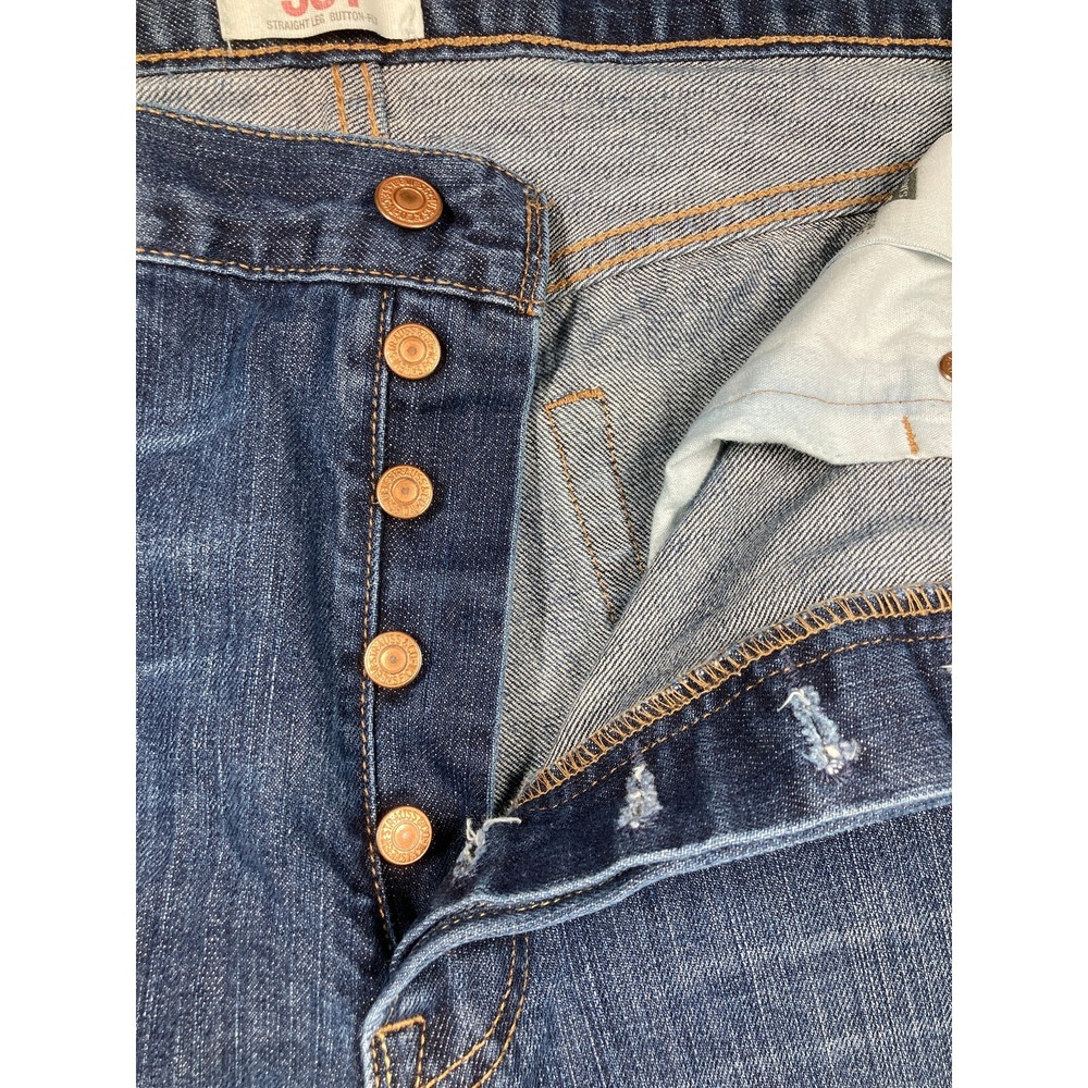 Levi's 501 Jeans Men's 38x30 Blue Original Button Fly Straight Western Rodeo - Picture 2 of 16